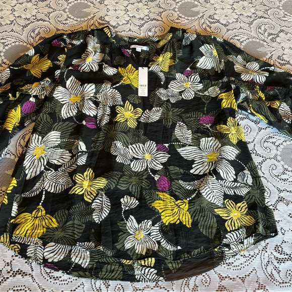 NWT Chico’s Botanical Zebra Multi Color Ruffle Sleeve Blouse 2.5 - Picture 11 of 12